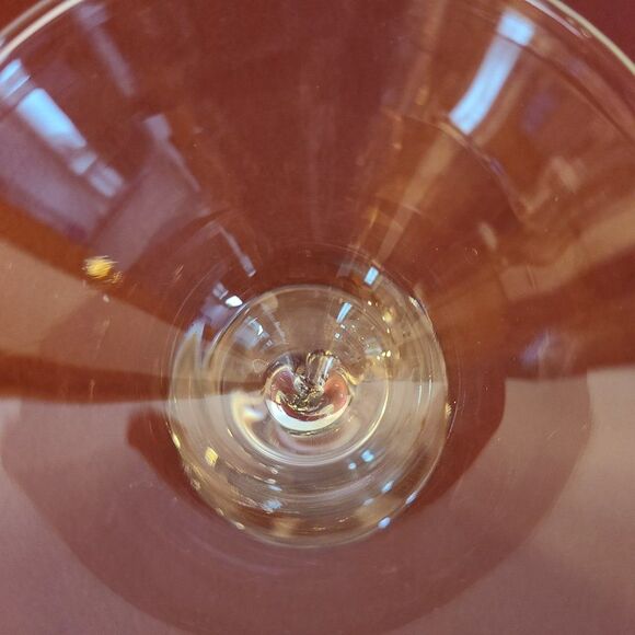 Libbey #37799 Vintage Clear Martini Glass With Zig Zag Z-Stem Mixed Drinks Glass - Picture 10 of 13